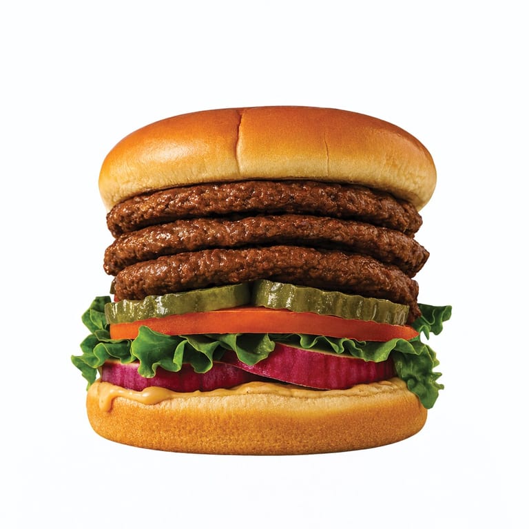 Indulge in Our Triple Burger