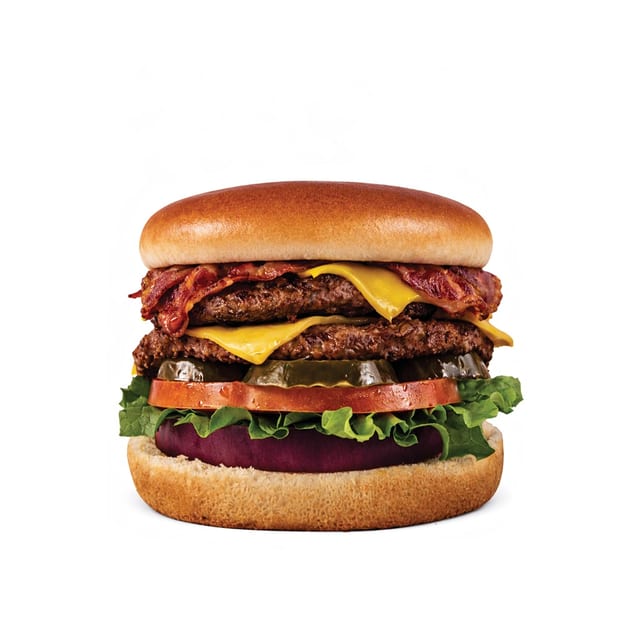 Double Bacon Cheeseburger Ala Cart.
