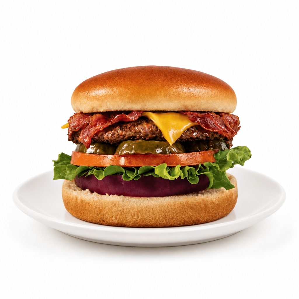 Bacon Cheese Burger Ala Cart.