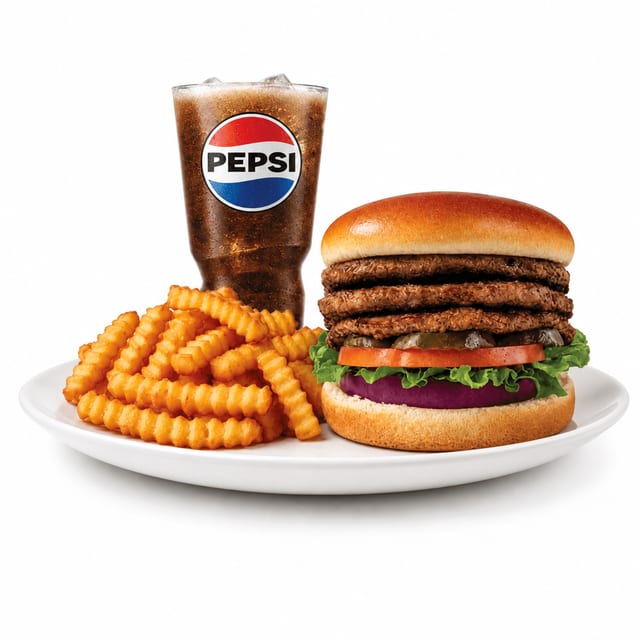 3. Super Triple Burger Combo.