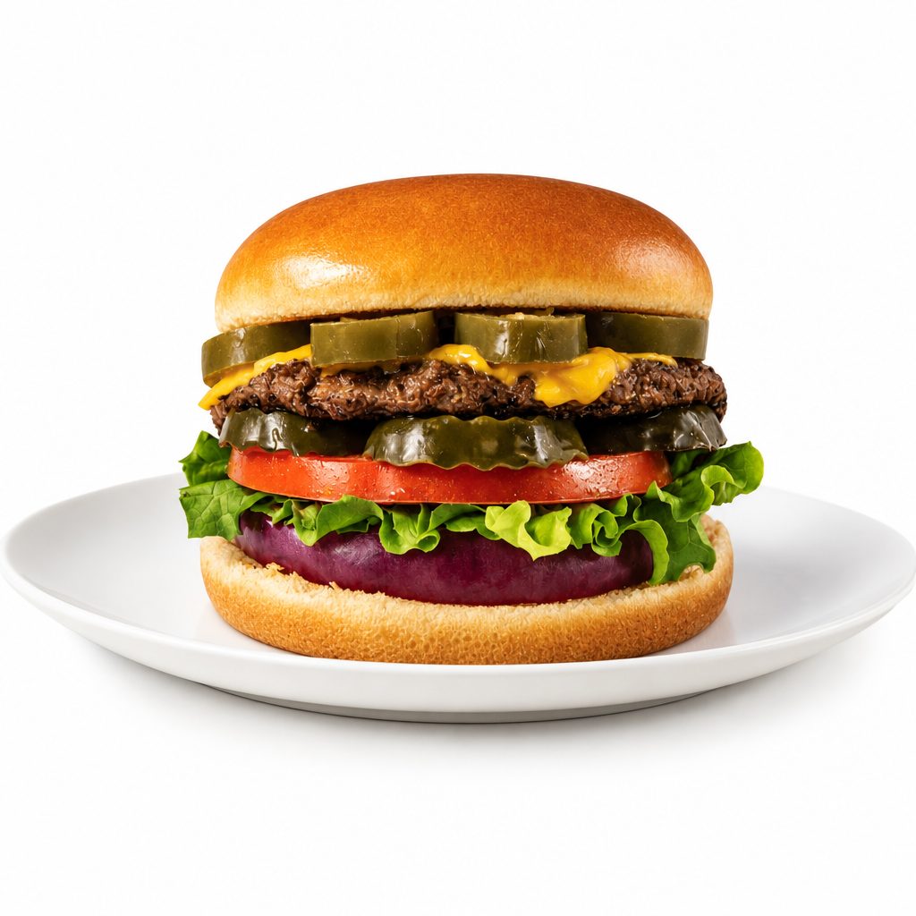 Jalapeno Cheese Burger Ala Cart.