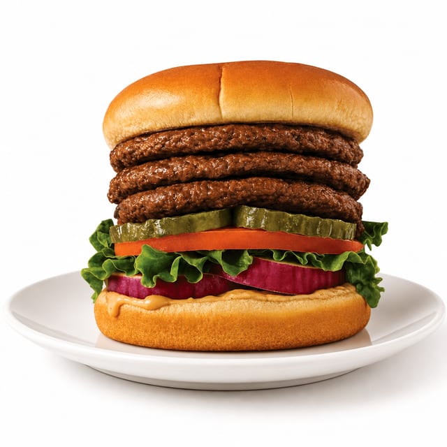 Junior Triple Burger Ala Cart.