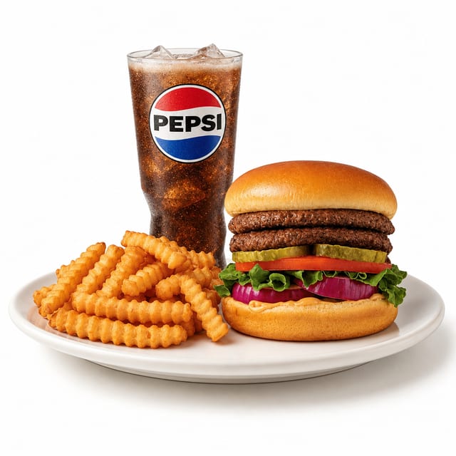 14. Junior Double Burger Combo.