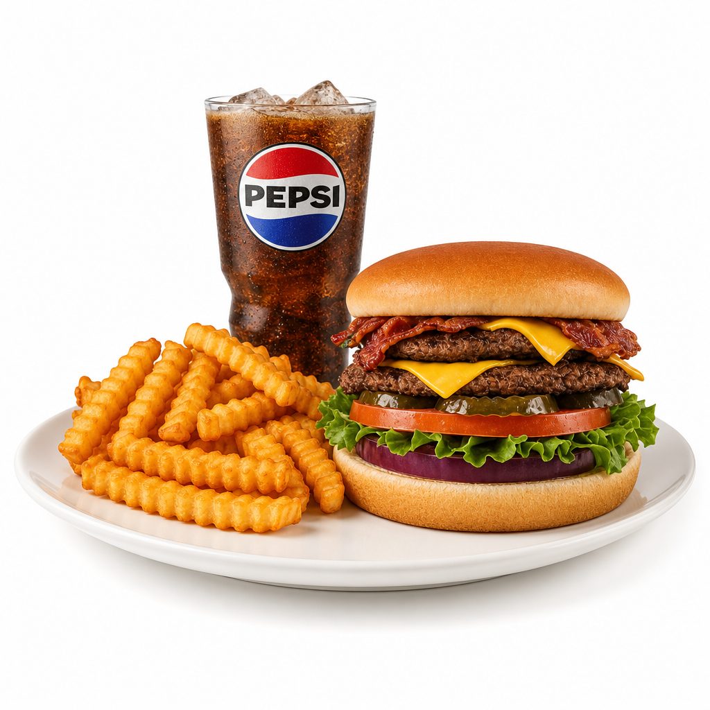 5. Double Bacon Cheeseburger Combo.