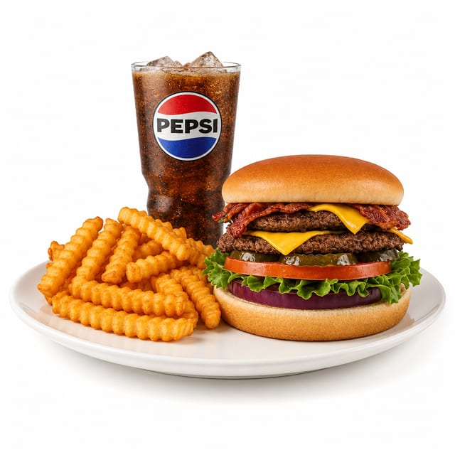 5. Double Bacon Cheeseburger Combo.