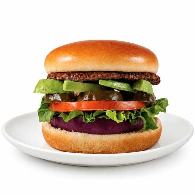 Avocado Burger Ala Cart.