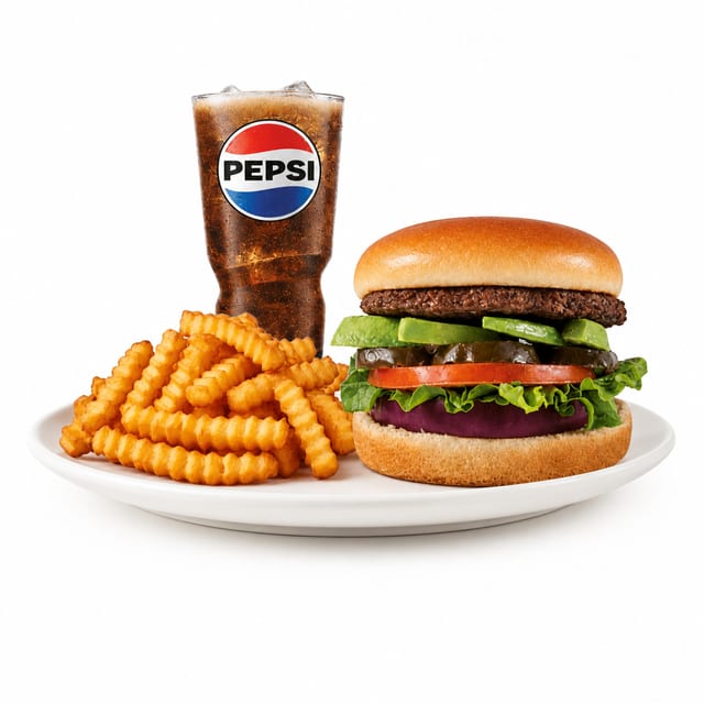 9. Avocado Burger Combo.