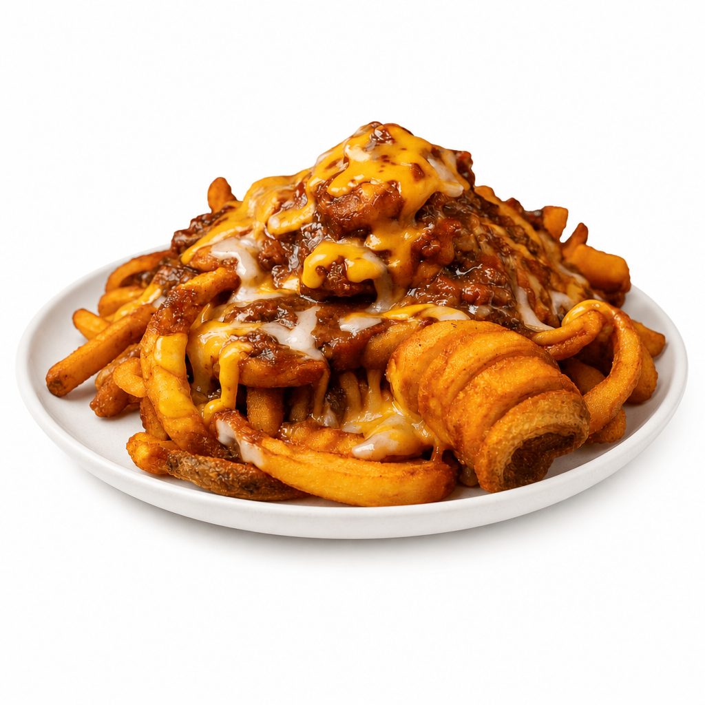 Curly Chilli Cheese Fries.