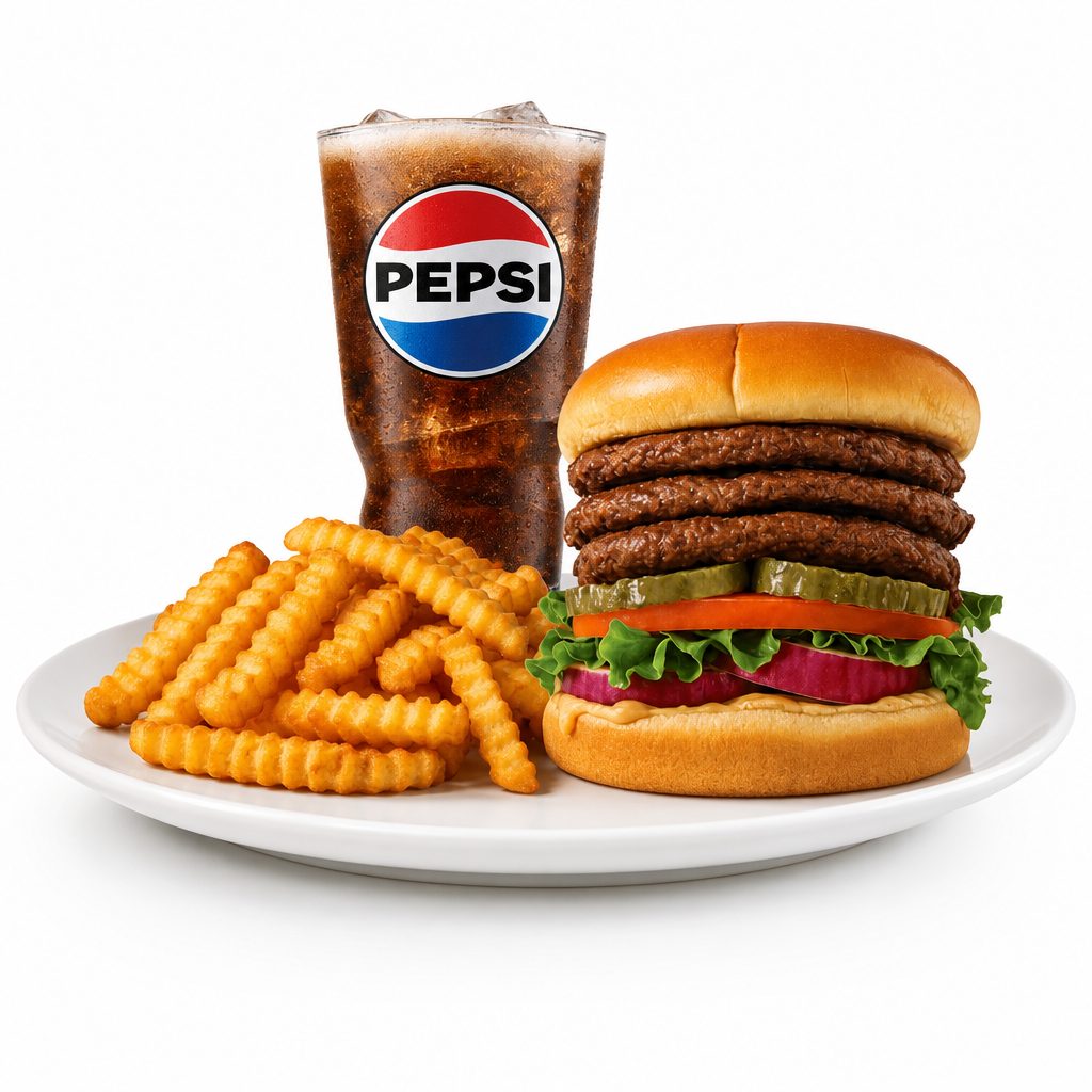 15. Junior Triple Burger Combo.